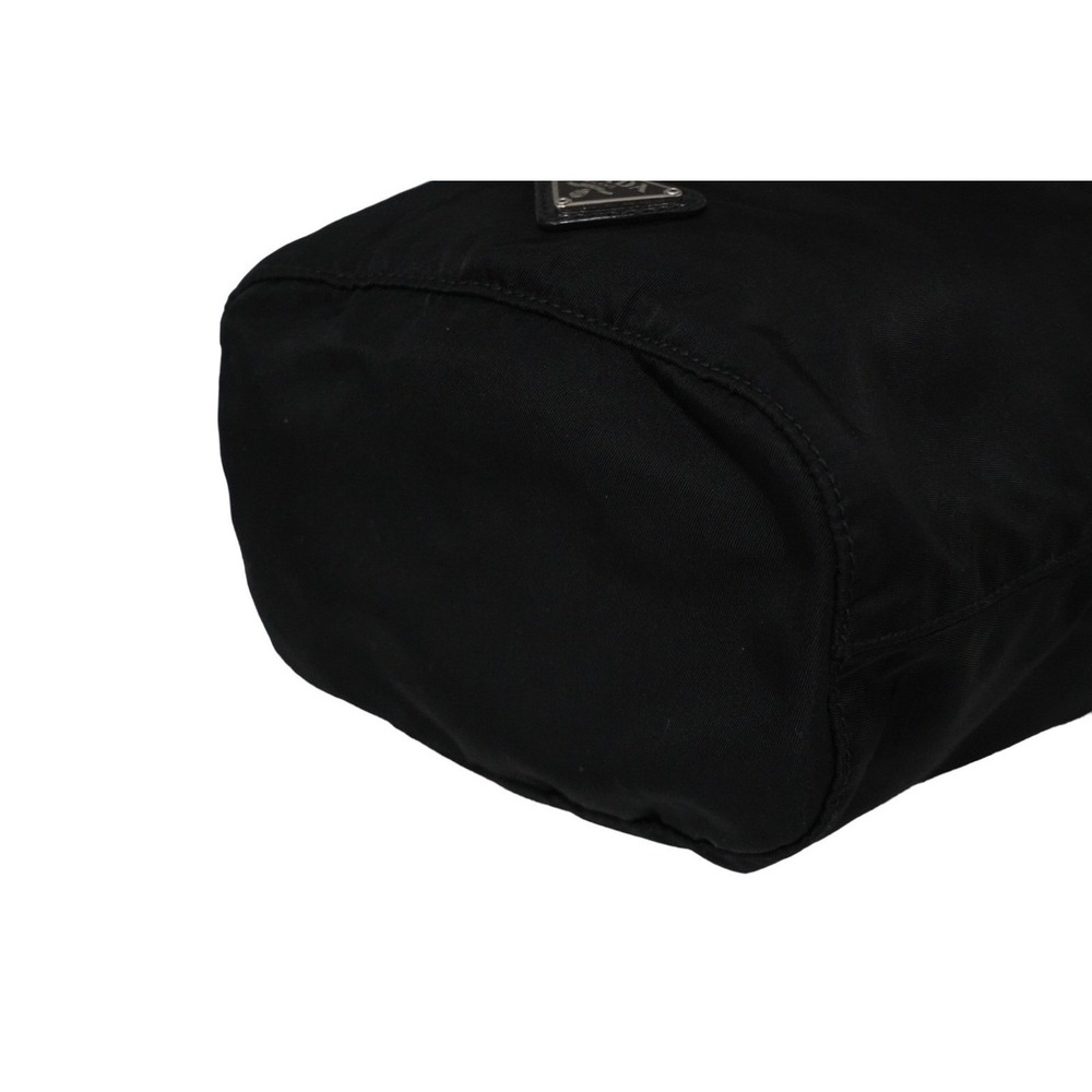 PRADA Drawstring Pouch Triangle Logo Tessuto Black - Picture 4 of 9